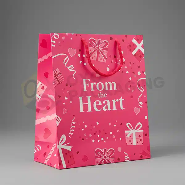 pink christmas gift bags