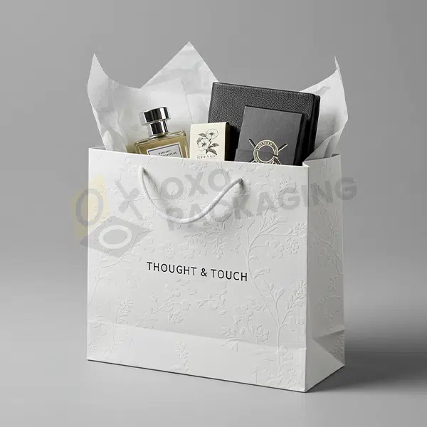 plain white gift bags