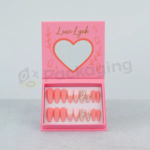 press on nails box packaging