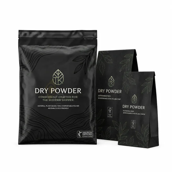 printed black compostable mailers