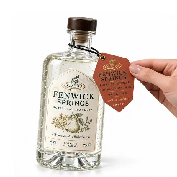 printed bottle neck hang tags
