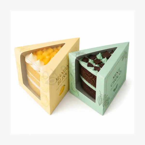 printed cake slice boxes