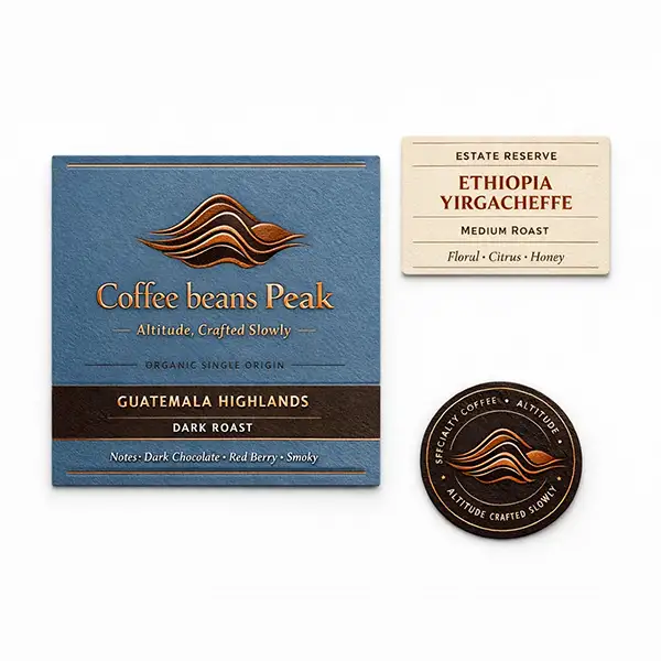 printed coffee bag labels