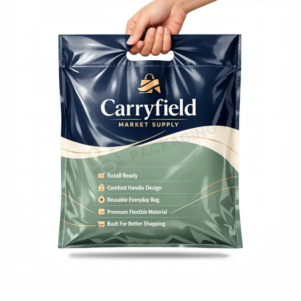 printed die cut handle bags