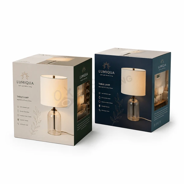 printed table lamp packaging boxes