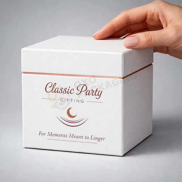 printed white cube gift boxes