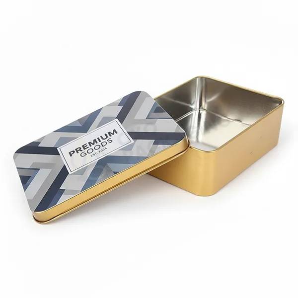 rectangular tin boxes with logo