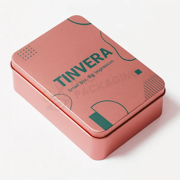 small tin boxes with logo
