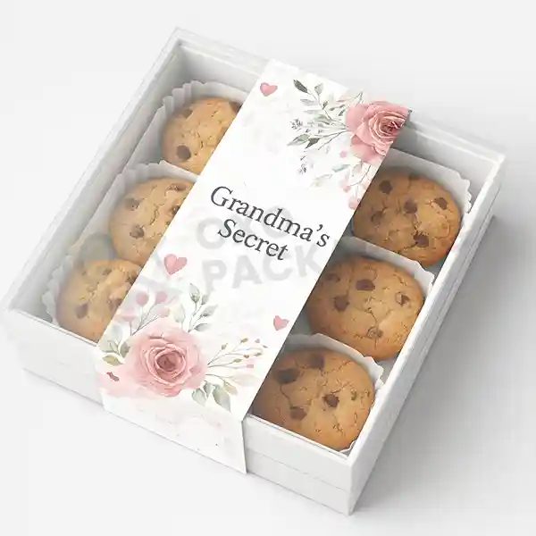 square cookie box with clear lid