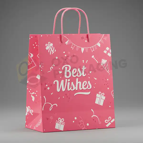 christmas gift bags pink
