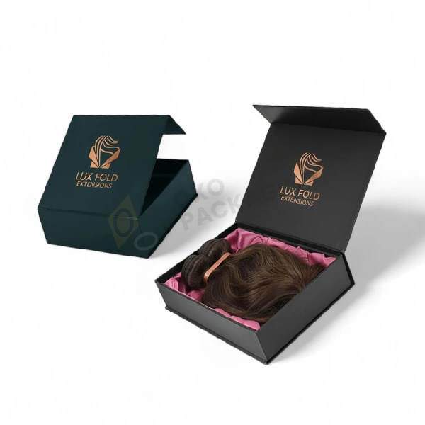 custom foldable hair extension boxes