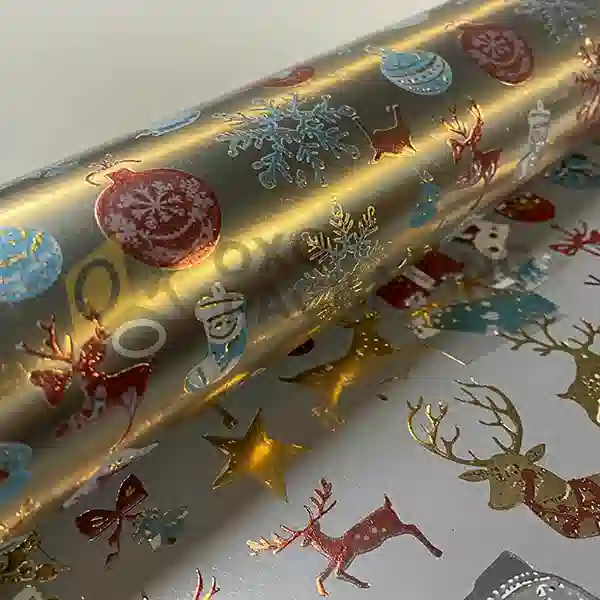foil christmas wrapping paper