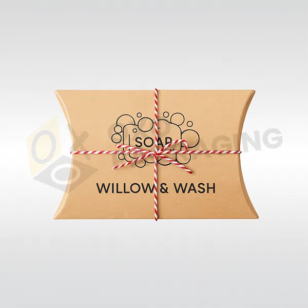 Custom Printed Kraft Paper Pillow Soap Boxes