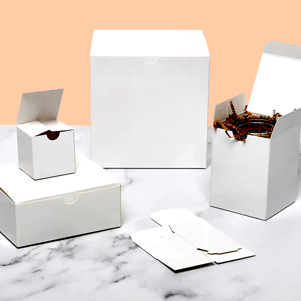 White cardboard boxes OXO packaging AU