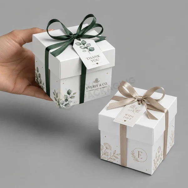 white gift boxes